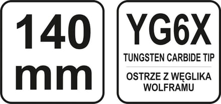 Yato - Rysik - Glas, Keramiek, Metaal - 140mm - Tungsten Carbide