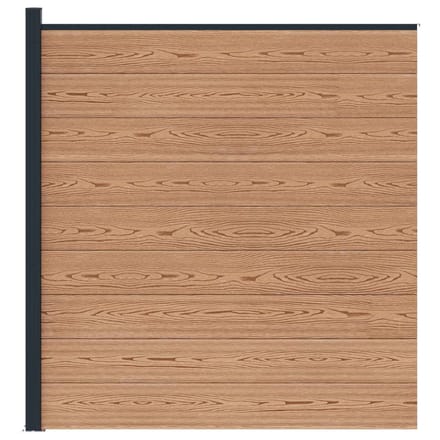 vidaXL - Hekset - 175 - x - 186 - cm - WPC - en - Aluminium - Bruin