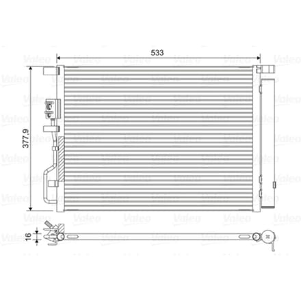 Condensator, airconditioning VALEO 822612
