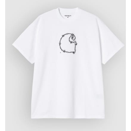 Carhartt WIP Barbwire C T-Shirt wit