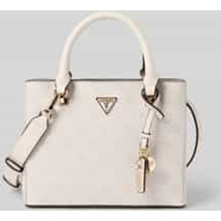 GUESS handtas schoudertas Noelle II Multi Compartment Satchel Bone Logo crème