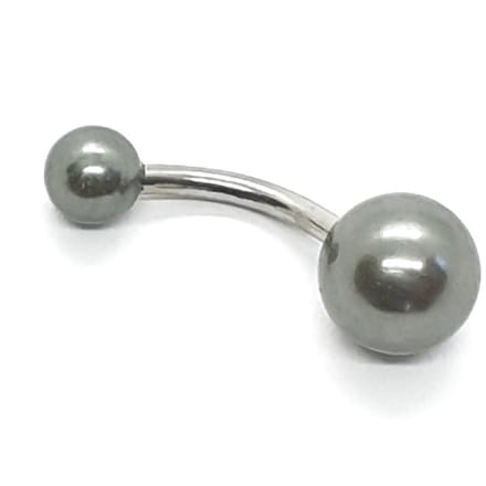 Navel Piercing - Grijs Parel