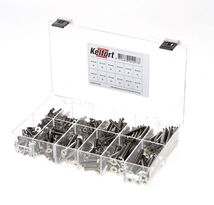 Kelfort Assortimentsdoos metaalschroef RVS A2 platkop DIN 965