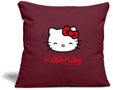 Hello Kitty Lacht Met Hello Kitty-Letters Sierkussenhoes, 45 x 45 cm