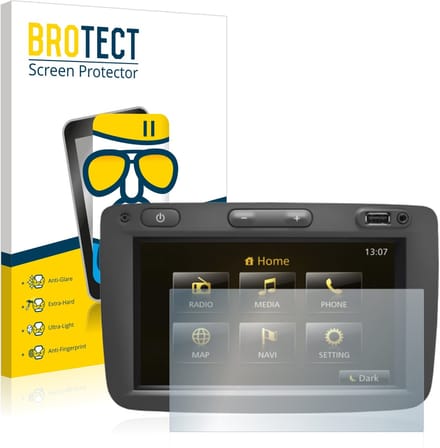 BROTECT - Screenprotector voor Dacia Duster 2 2019 Infotainment System - Folie Beschermfolie Beschermglas matte