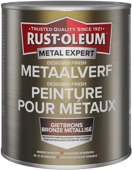 Rust-Oleum Metal Expert Designer Finish Metaal Verf Gietbrons 750ml
