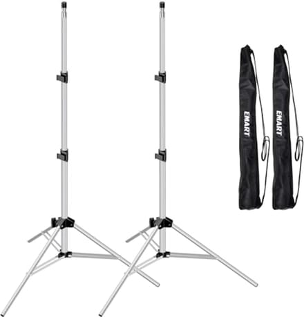 Lichtstatief voor Fotografie - Draagbare Verlichtingstandaard met Draagtas - 2 Pack