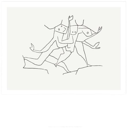 Kunstdruk Paul Klee - Animaux en Fuite 60x50cm