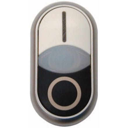 Eaton 284817 M22S-DDLF-WS-X1/X0 Dubbele drukknop Kunststof frontring 1 stuk(s) Piece