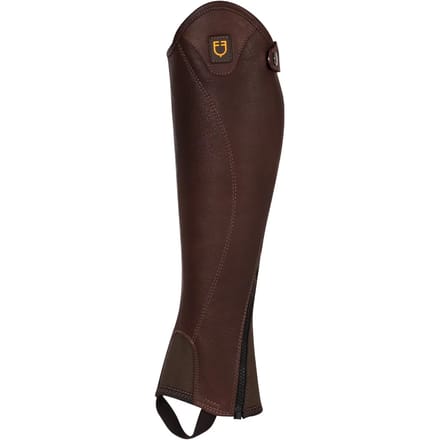 Mini-chaps van zacht leer met een ritssluiting aan de zijkant Equestro