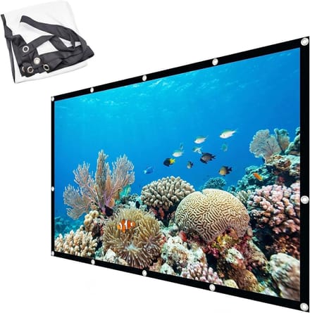 Projectiescherm - Beamer scherm - Thuisbioscoop creëren - Anti-rimpel materiaal - 100 inch - Wit