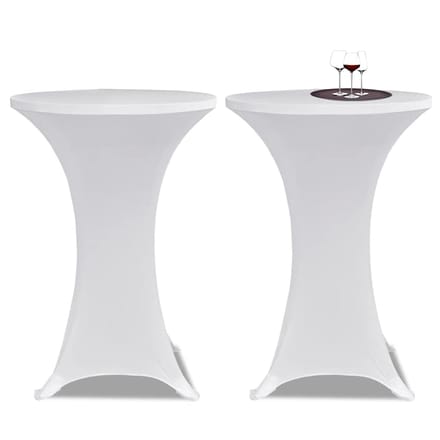 vidaXL - Statafelhoes - 4 - st - stretch - Ø60 - cm - wit
