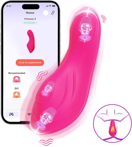 Power Escorts Vivi App Gestuurde Panty Vibrator – Rood – br333 red