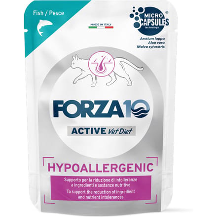 Forza 10 Hypoallergenic Active Vet Diet voor katten 12 x 80 g - Vis