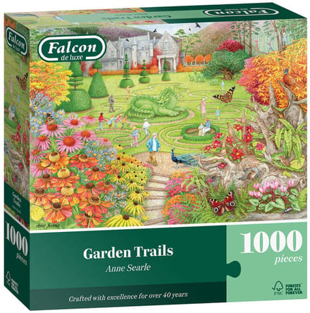 Falcon - Garden Trails - 1000 stukjes puzzel - Legpuzzel voor volwassenen