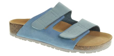 Lichtblauwe Slippers Velcro Bionatura maat 36