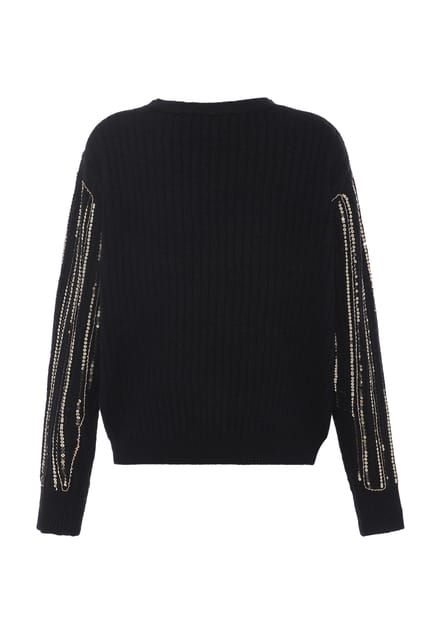 Faina Vest met pailletten Dames zwart