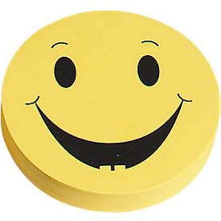 Presentatiekaartjes, scoresymbool, positief, Ø 93 mm, 100 stuks, geel