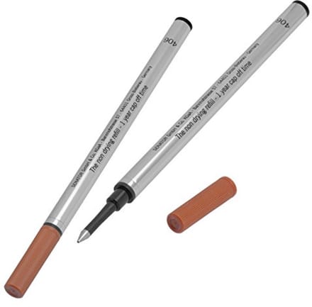 Rollervulling set van 2 voor rollerbalpen - Zwart, Lijnbreedte 0,5 mm, Onuitwisbaar