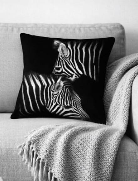 Monochrome Zebra Collection Kussenhoes - 45x45 cm