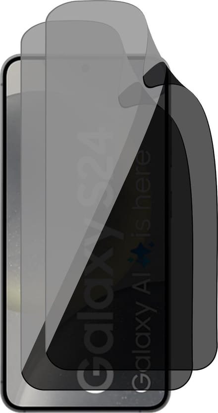 Privacy Screenprotector geschikt voor Samsung Galaxy S24 - 2x FlexGuard Screen Protector