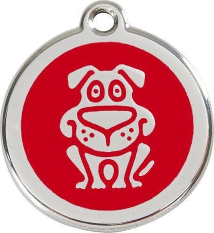 Red Dingo Hondenpenning 30 mm hond rood