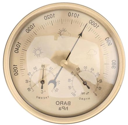 Barometer, analogue weather station, wall barometer at home