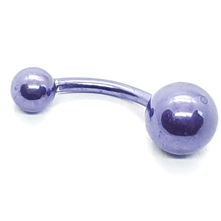 Navel Piercing - Paars Metallic
