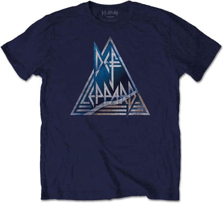Def Leppard - Triangle Logo Heren T-shirt - S - Blauw