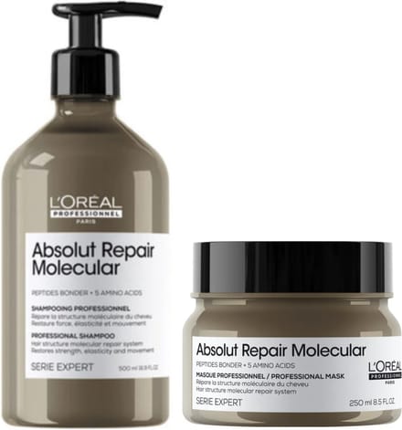 L'Oréal Professionnel - Absolut Repair Molecular Shampoo 500ml + Mask 250ml - Voordeelset