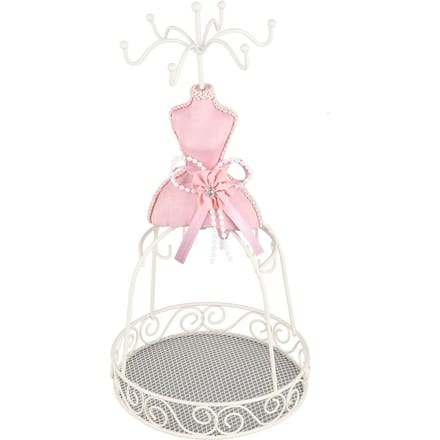 Model Jurk Hoge Hakken Oorbellen Ketting Ring Sieradenhouder Standaard Display(IJzeren rek) white