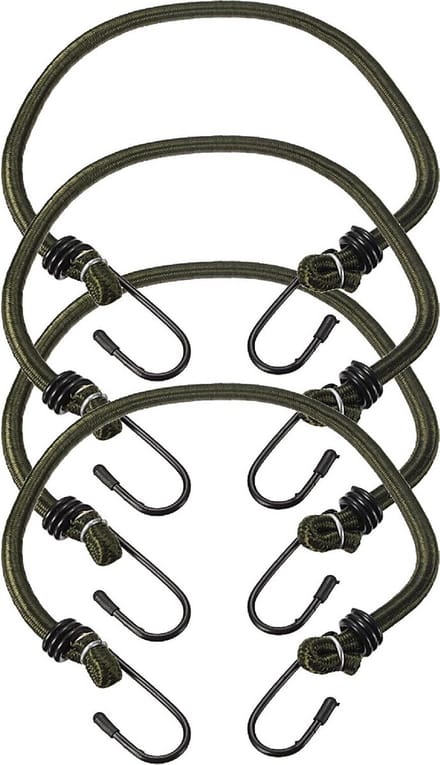 4-pack Zware Bungee Koorden Elastisch Militaire Kwaliteit Olijfgroen