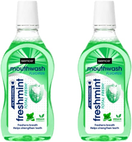 Sence Freshmint Total Fresh Mondwater - 2 x 500 ml