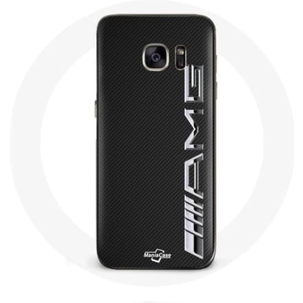 Hoesje voor Samsung Galaxy S7 Edge Amg-logo Carbontextuur