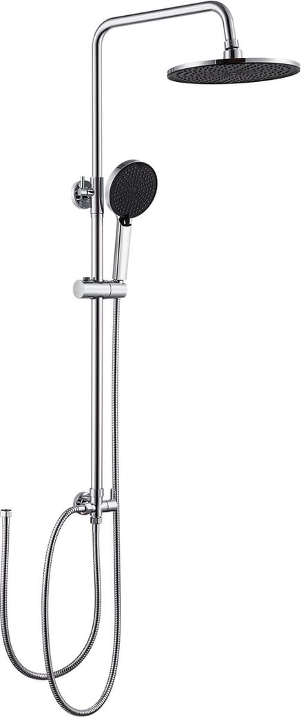DERW MAX Douchesysteem - Regendouche Ø25CM - Handdouche Ø12CM - Handdouche met 4 Functions - Chroom