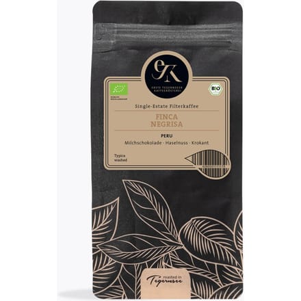Erste Tegernseer Kaffeerösterei Peru Finca Negrisa Bio 250 g | Ganze Bohne | Peru | Specialty Arabica koffie voor filter en cold brew