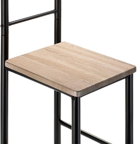 Kledingrek JIVO, set van 2 - Zwart/Sonoma-eik