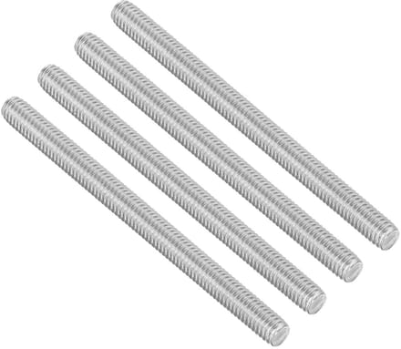 Set van 4 Draadstangen M6 x 80 mm van RVS 304 voor Meubel- en Machineassemblage, Sterke Bevestiging en Duurzaamheid