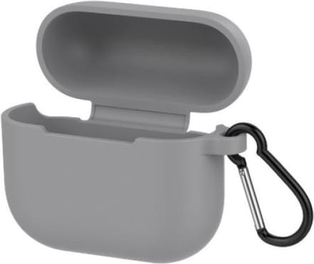 Siliconen case - geschikt voor airpods 3 - met karabijnhaak - antraciet