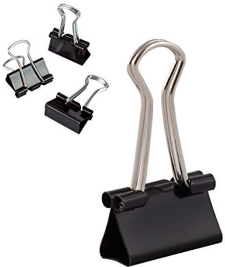 Multifunctionele Metalen Foldback Clips - 12 Stuks 19mm - Paperclips voor Notities en Documenten