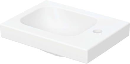 Wastafel - Fonteintje Handdouche - Kleine Ruimtes - Asymmetrisch Design - 38 cm breed - Wit
