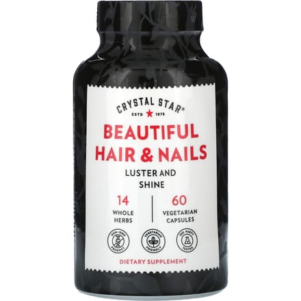 Crystal Star, Beaux Cheveux & Ongles, 60 Capsules Végétariennes