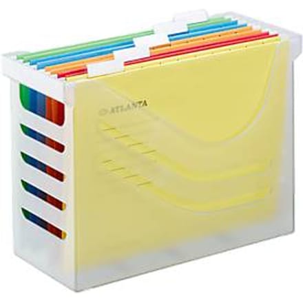 Hangmappenbox Jalema Re-Solution A4 voor 15 hangmappen, incl. 5 mappen, wit-transparant