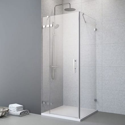 Megabad Profi Collection Planplus Pure hinged door on FT with SW 100 x 100 cm, connection left MBALGXCFH3001010L
