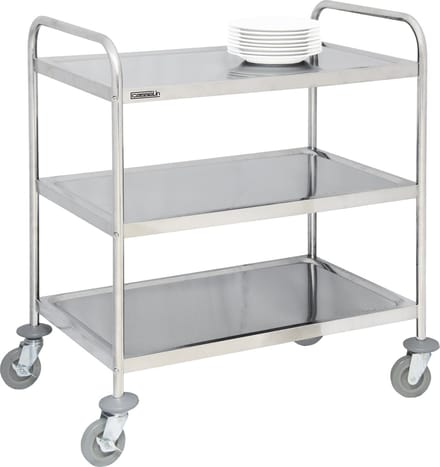 RVS serveerwagen 3 dienbladen - casselin - cci3