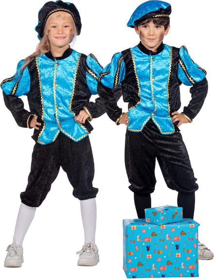 Pietenpak - Turquoise-Zwart - Kinderen