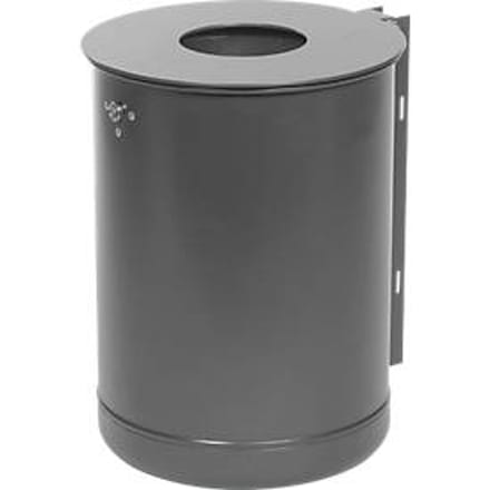 Afvalbak 35 l, niet-geperforeerd, gepoedercoat