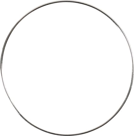 Metalen draadring, d 7 cm, dikte 1,5 mm, zilver, 10 stuk/ 1 doos