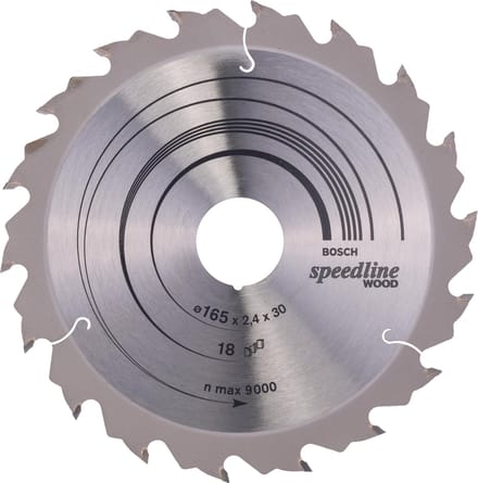 Bosch RUNDSAVKL SPEEDLINE Hout 165X30MM 18T