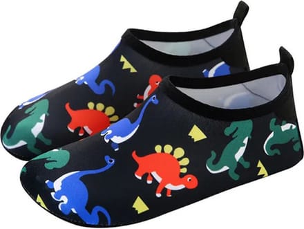 ATTREZZO® Waterschoenen - Kinderen - maat 29/30 - Zwart met Dino